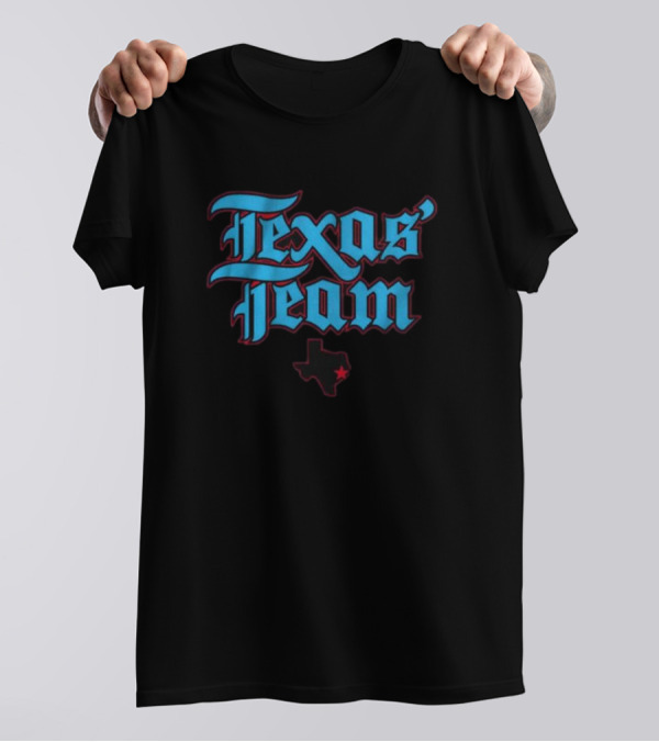 Texas’ Team With Lone Star Map T-Shirt