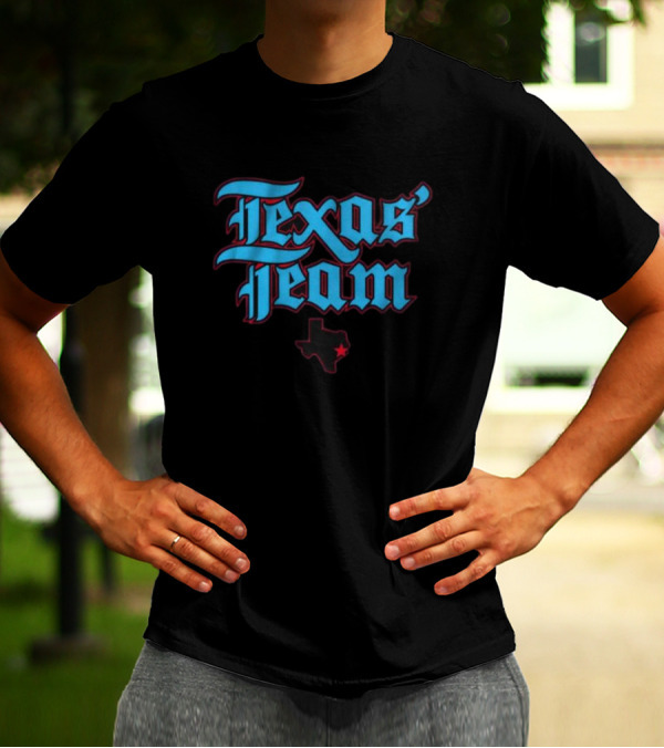 Texas’ Team With Lone Star Map T-Shirt