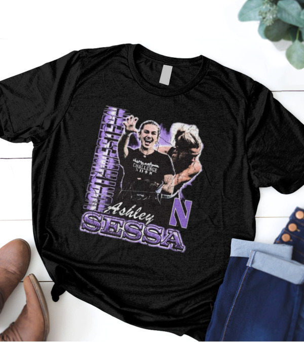 Ashley Sessa Northwestern Challenge 90s Retro Signature N T-Shirt