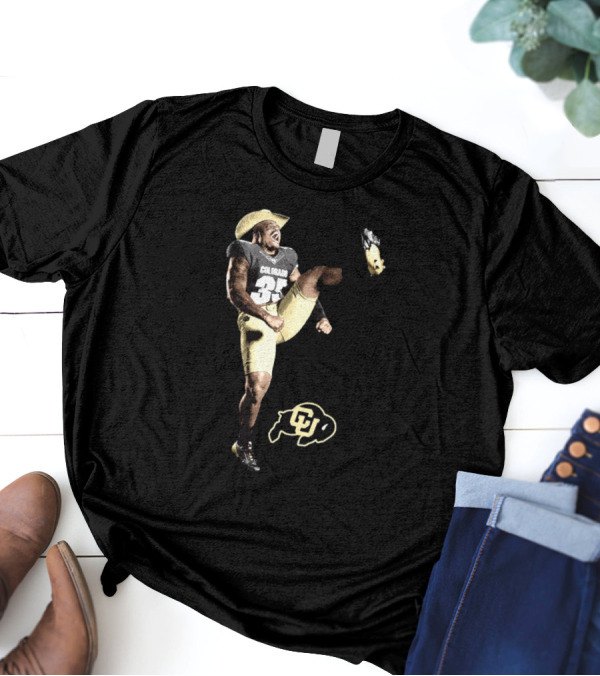 Colorado Buffs BJ Green II Cowboy Hat 90s Style Football Player With CU T-Shirt