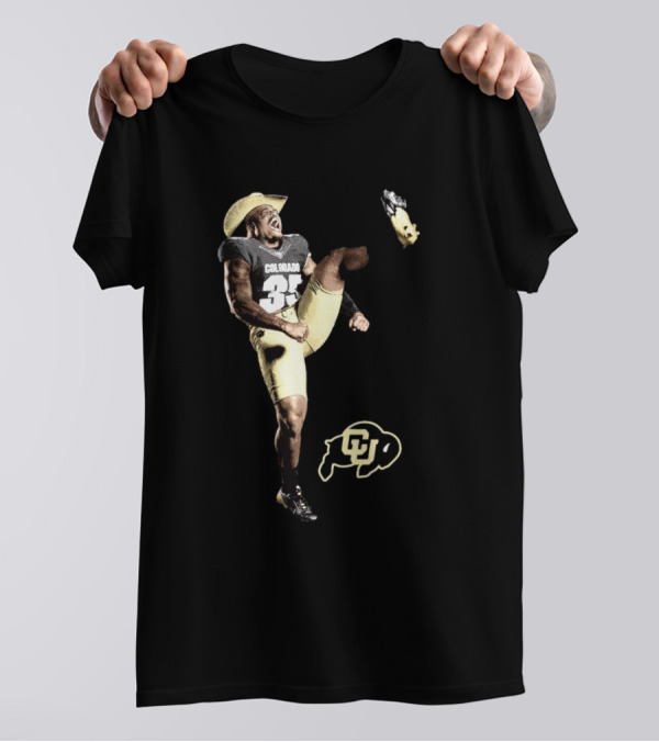 Colorado Buffs BJ Green II Cowboy Hat 90s Style Football Player With CU T-Shirt
