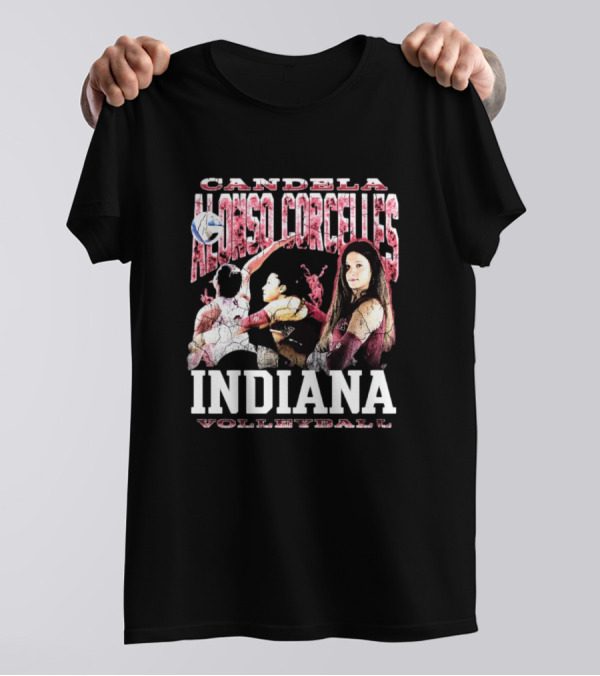 Candela Alonso Corcelles Indiana Volleyball 90s Iconic Hoosiers T-Shirt