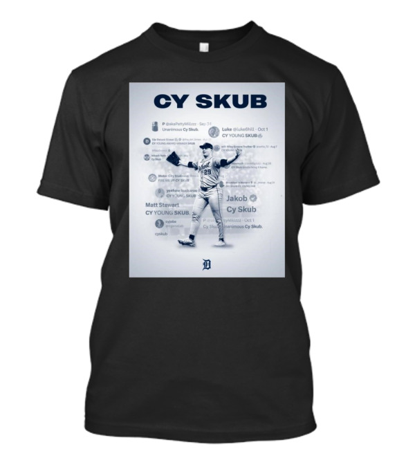 Detroit Tigers Unanimous Cy Skub Jakob Matt Stewart Cy Young Skub Era T-Shirt