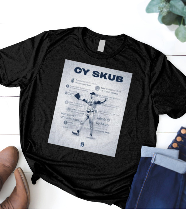 Detroit Tigers Unanimous Cy Skub Jakob Matt Stewart Cy Young Skub Era T-Shirt
