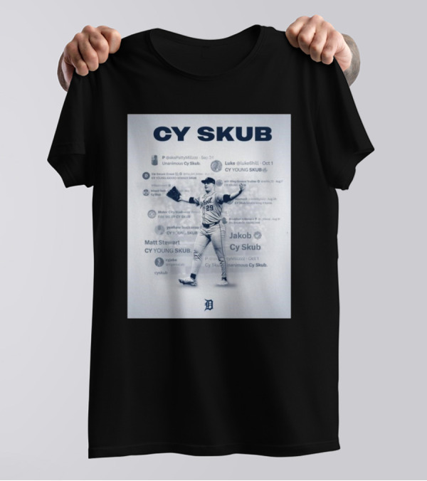 Detroit Tigers Unanimous Cy Skub Jakob Matt Stewart Cy Young Skub Era T-Shirt