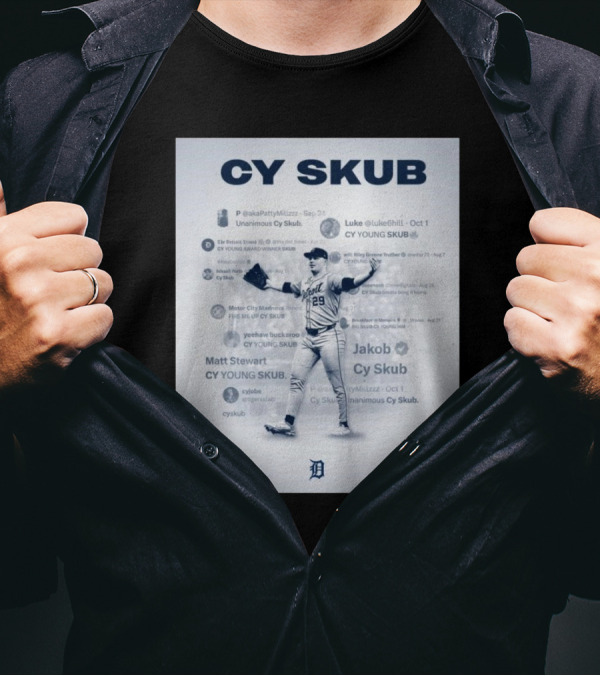 Detroit Tigers Unanimous Cy Skub Jakob Matt Stewart Cy Young Skub Era T-Shirt