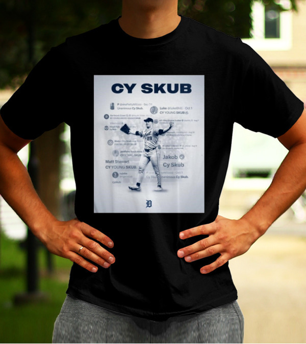 Detroit Tigers Unanimous Cy Skub Jakob Matt Stewart Cy Young Skub Era T-Shirt