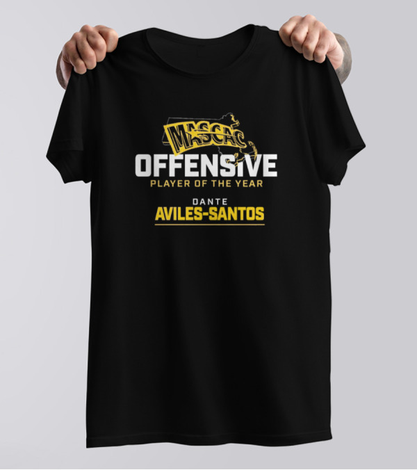 Mascac Offensive Player Of The Year Dante Aviles-Santos UMass Dartmouth Player Recognition T-Shirt