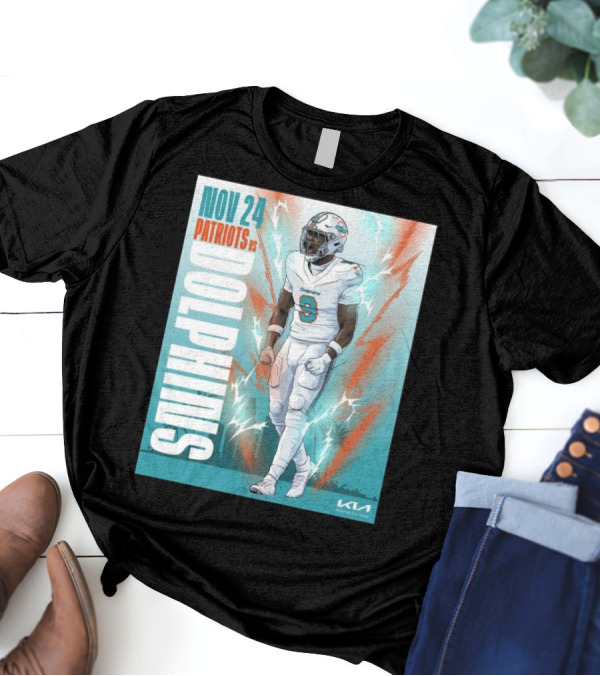 NOV 24 Patriots Vs Dolphins NFL Football Game T-Shirt