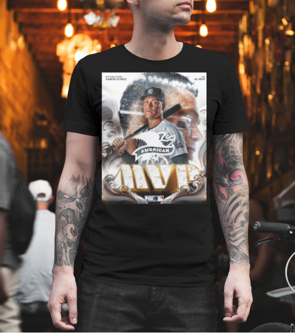 New York Yankees Aaron Judge 2024 AL MVP American League All Rise MLB On FOX T-Shirt