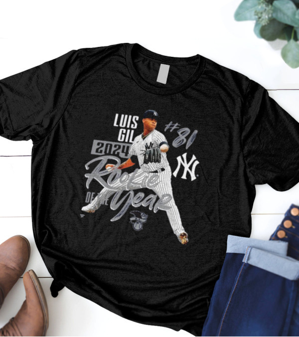 Luis Gil #81 New York Yankees 2024 Rookie Of The Year MLB T-Shirt