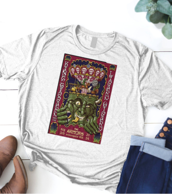 King Gizzard And The Lizard Wizard Sep 3rd 2024 The Armory Minneapolis MN Psychedelic Monster T-Shirt