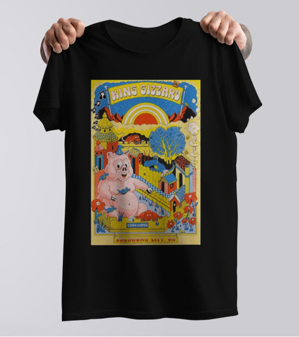 King Gizzard And The Lizard Wizard Oklahoma City 2024 Psychedelic T-Shirt