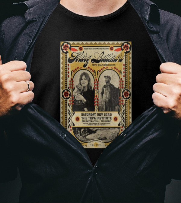 Mary Latimore With Walt McDermott At The Topa Institute Ojai November 23rd T-Shirt