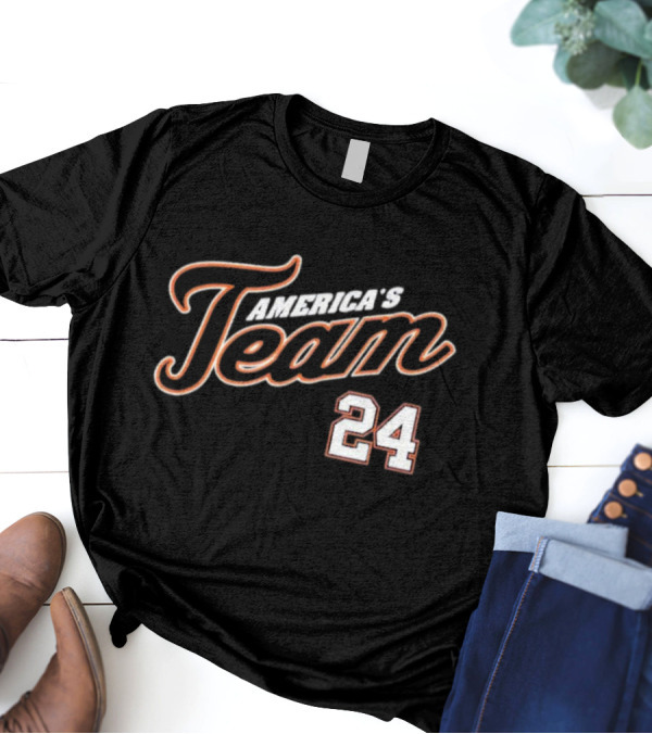 Detroit Tigers America’s Team 24 MLB T-Shirt