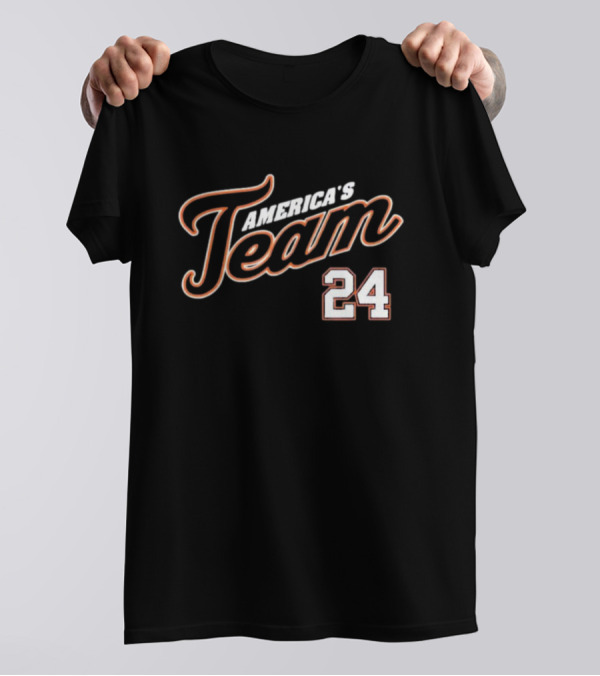 Detroit Tigers America’s Team 24 MLB T-Shirt