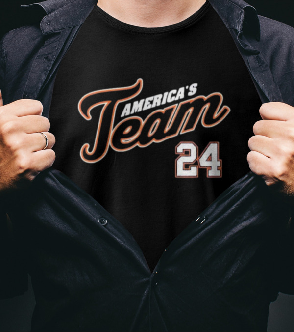 Detroit Tigers America’s Team 24 MLB T-Shirt