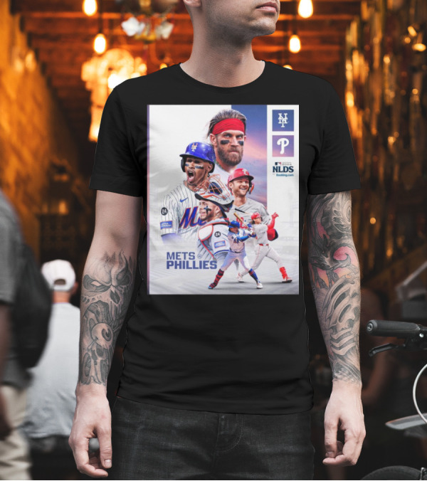 Mets Vs Phillies NLDS Matchup Featuring Iconic Players T-Shirt