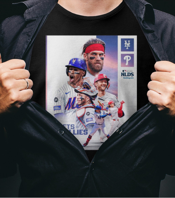 Mets Vs Phillies NLDS Matchup Featuring Iconic Players T-Shirt