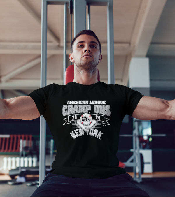New York Yankees 2024 MLB ALCS American League Champions Vintage Franklin T-Shirt