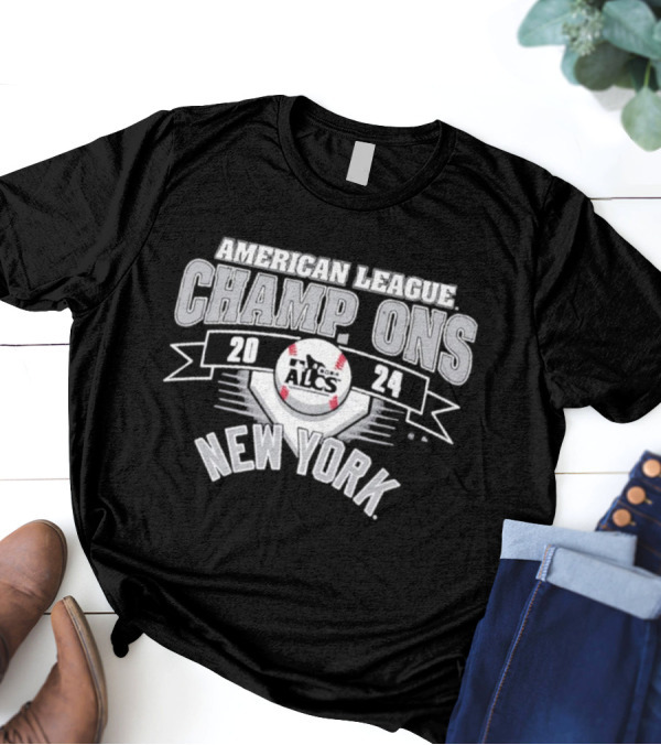 New York Yankees 2024 MLB ALCS American League Champions Vintage Franklin T-Shirt