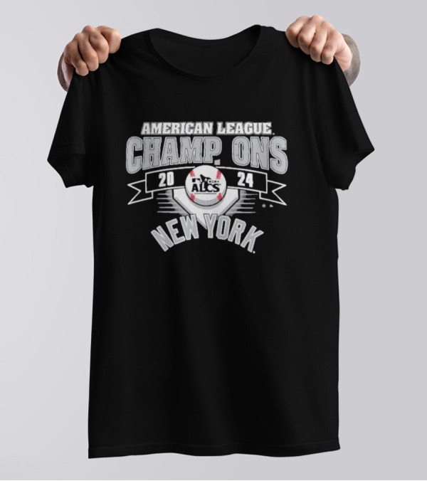 New York Yankees 2024 MLB ALCS American League Champions Vintage Franklin T-Shirt