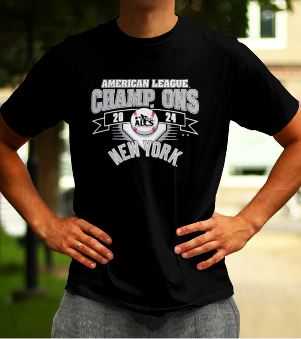 New York Yankees 2024 MLB ALCS American League Champions Vintage Franklin T-Shirt