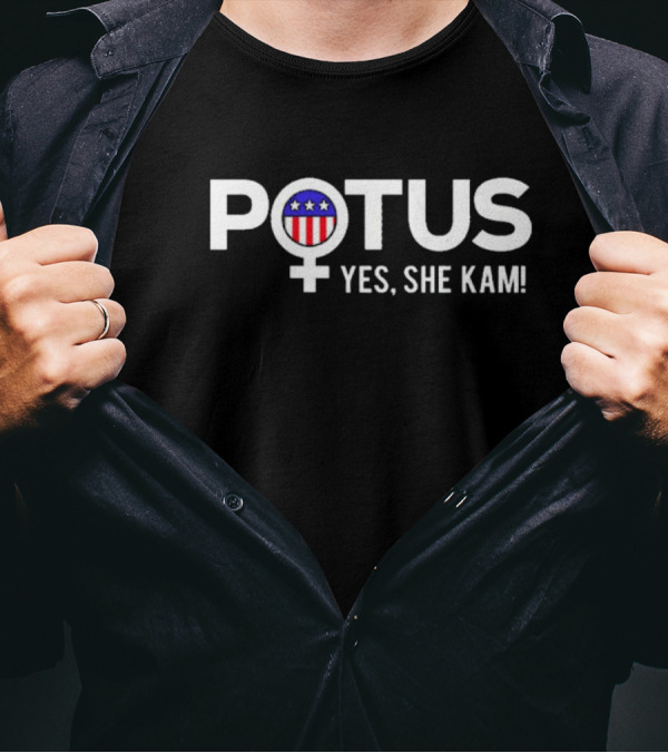 POTUS Yes She Kamala Harris President USA Campaign Iconic T-Shirt