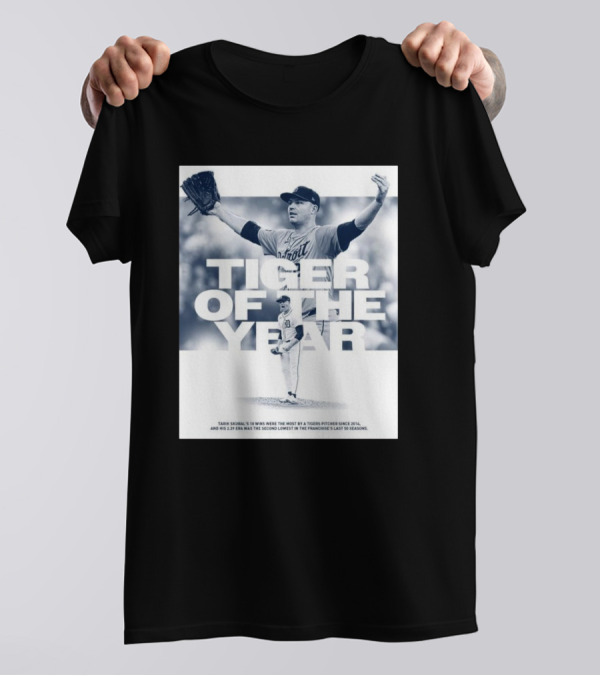 Tarik Skubal Detroit Tigers 2024 Tiger Of The Year Detroit Chapter Of The BBWAA T-Shirt