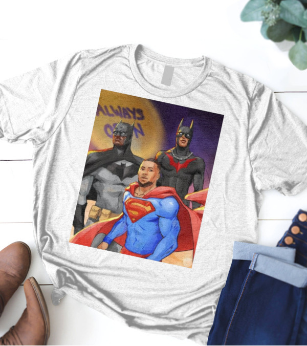 A.J. Brown DeVonta Smith Saquon Barkley Always Open Philadelphia Eagles Justice League Superman Batman T-Shirt