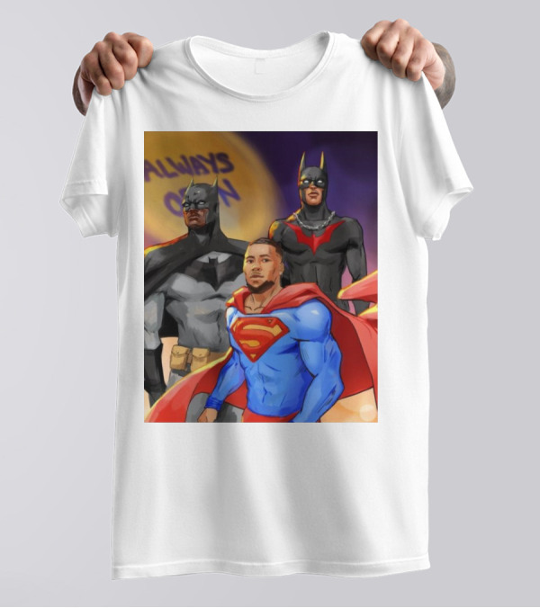 A.J. Brown DeVonta Smith Saquon Barkley Always Open Philadelphia Eagles Justice League Superman Batman T-Shirt