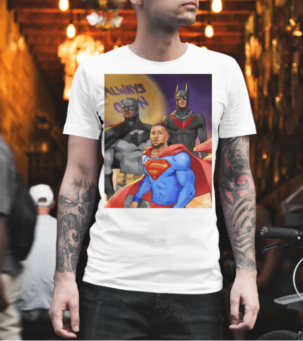 A.J. Brown DeVonta Smith Saquon Barkley Always Open Philadelphia Eagles Justice League Superman Batman T-Shirt
