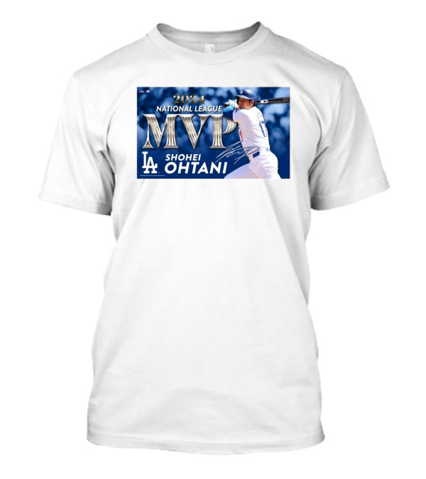 Los Angeles Dodgers Shohei Ohtani 2024 National League MVP Signature Commemorative Wincraft T-Shirt
