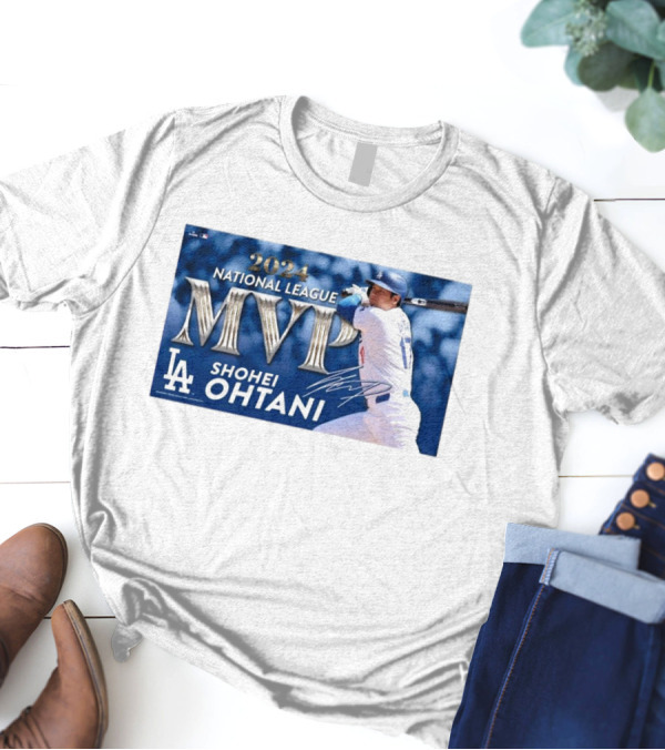 Los Angeles Dodgers Shohei Ohtani 2024 National League MVP Signature Commemorative Wincraft T-Shirt