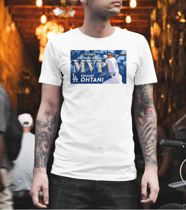 Los Angeles Dodgers Shohei Ohtani 2024 National League MVP Signature Commemorative Wincraft T-Shirt