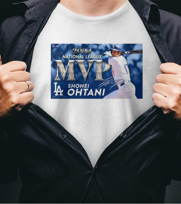 Los Angeles Dodgers Shohei Ohtani 2024 National League MVP Signature Commemorative Wincraft T-Shirt