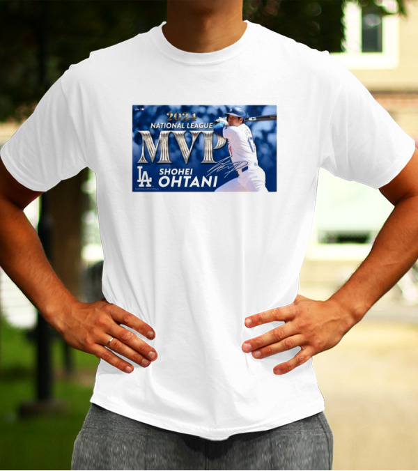 Los Angeles Dodgers Shohei Ohtani 2024 National League MVP Signature Commemorative Wincraft T-Shirt