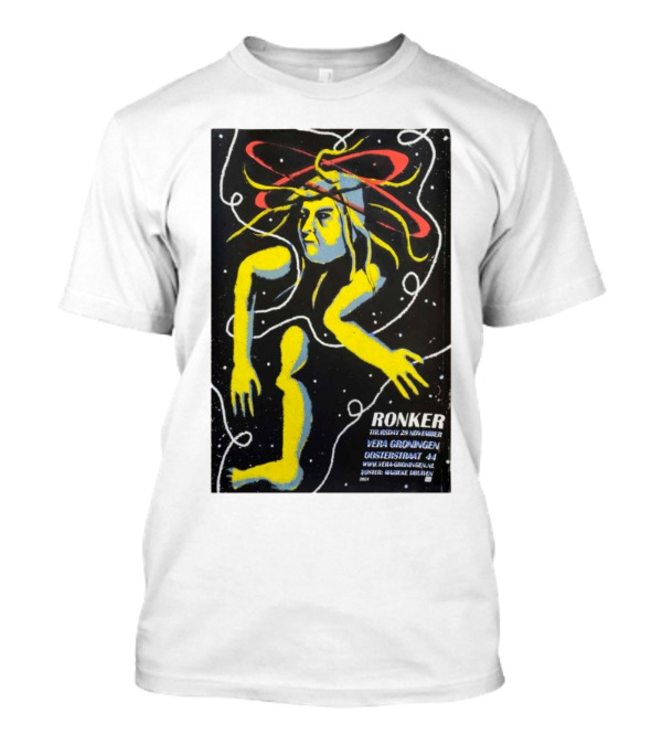 Ronker At Vera Groningen On November 28, 2024 With Artistic Figure And Cosmic T-Shirt