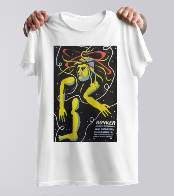 Ronker At Vera Groningen On November 28, 2024 With Artistic Figure And Cosmic T-Shirt