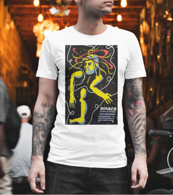 Ronker At Vera Groningen On November 28, 2024 With Artistic Figure And Cosmic T-Shirt