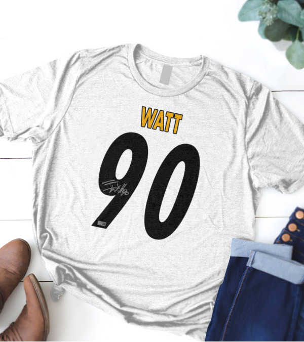T. J. Watt Pittsburgh Steelers 90 NFL Signature Nov 21, 2024 Cleveland Browns T-Shirt