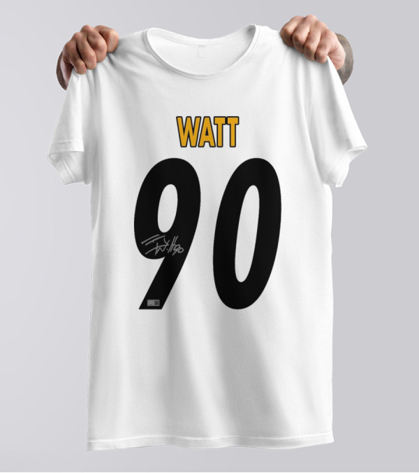 T. J. Watt Pittsburgh Steelers 90 NFL Signature Nov 21, 2024 Cleveland Browns T-Shirt