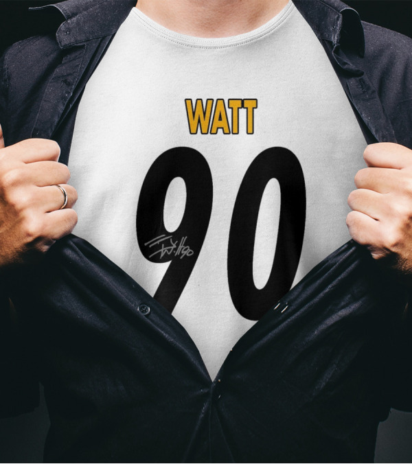 T. J. Watt Pittsburgh Steelers 90 NFL Signature Nov 21, 2024 Cleveland Browns T-Shirt