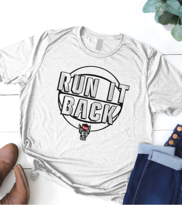 NC State Wolfpack Basketball Run It Back Wolf T-Shirt