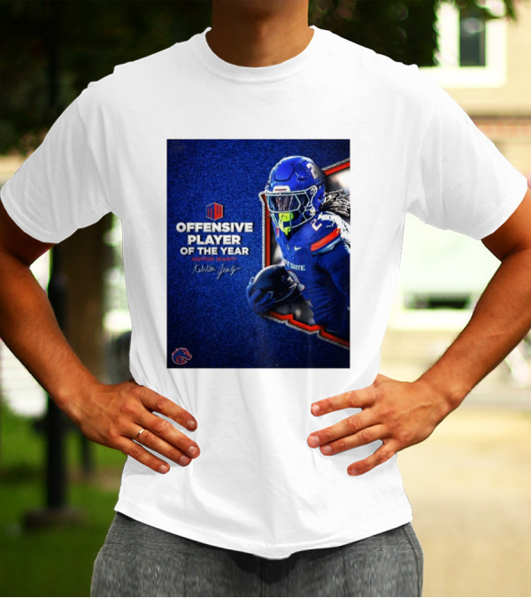 Boise State Broncos Ashton Jeanty Mountain West Offensive Player Of The Year Signature T-Shirt