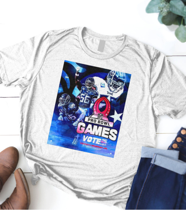 Tennessee Titans NFL Pro Bowl Games Vote 25 Kenneth Murray Jr. Linebacker T-Shirt