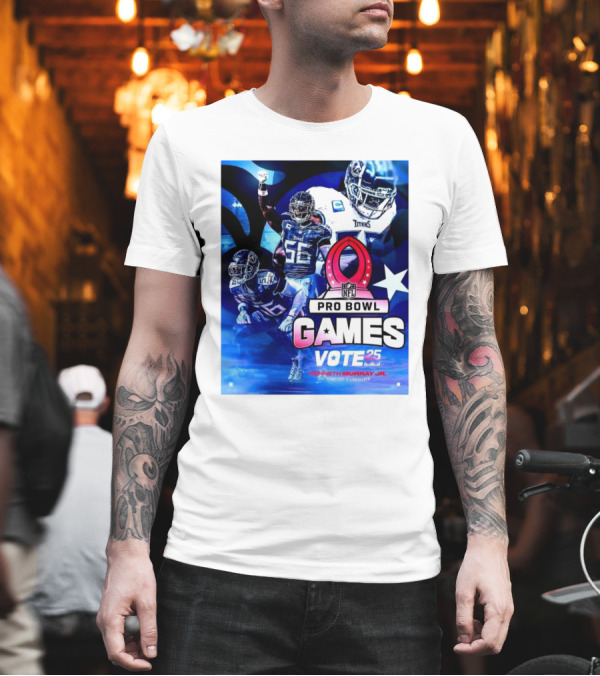 Tennessee Titans NFL Pro Bowl Games Vote 25 Kenneth Murray Jr. Linebacker T-Shirt
