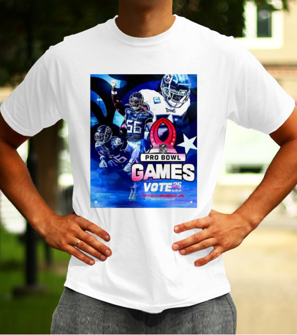 Tennessee Titans NFL Pro Bowl Games Vote 25 Kenneth Murray Jr. Linebacker T-Shirt
