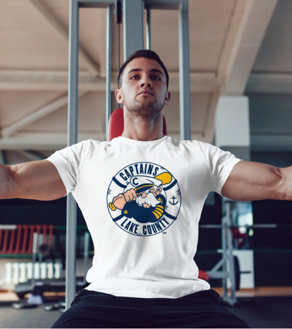 Captain Lake County Anchored Character Captains T-Shirt