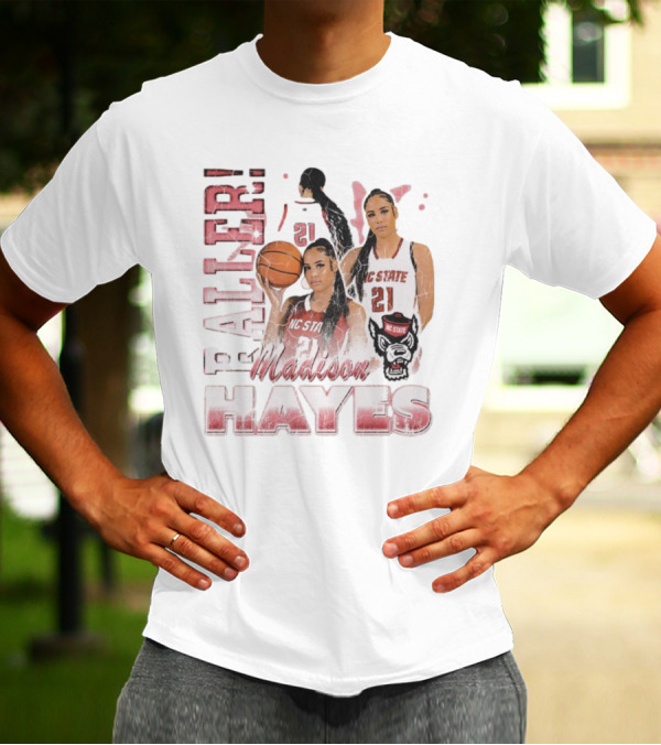 Madison Hayes NC State Wolfpack Raller 21 Retro 90s T-Shirt
